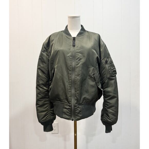 Alpha Other - VTG Alpha Industries MA-1 Bomber Jacket Men's L Flyer's Intermediate Reversible